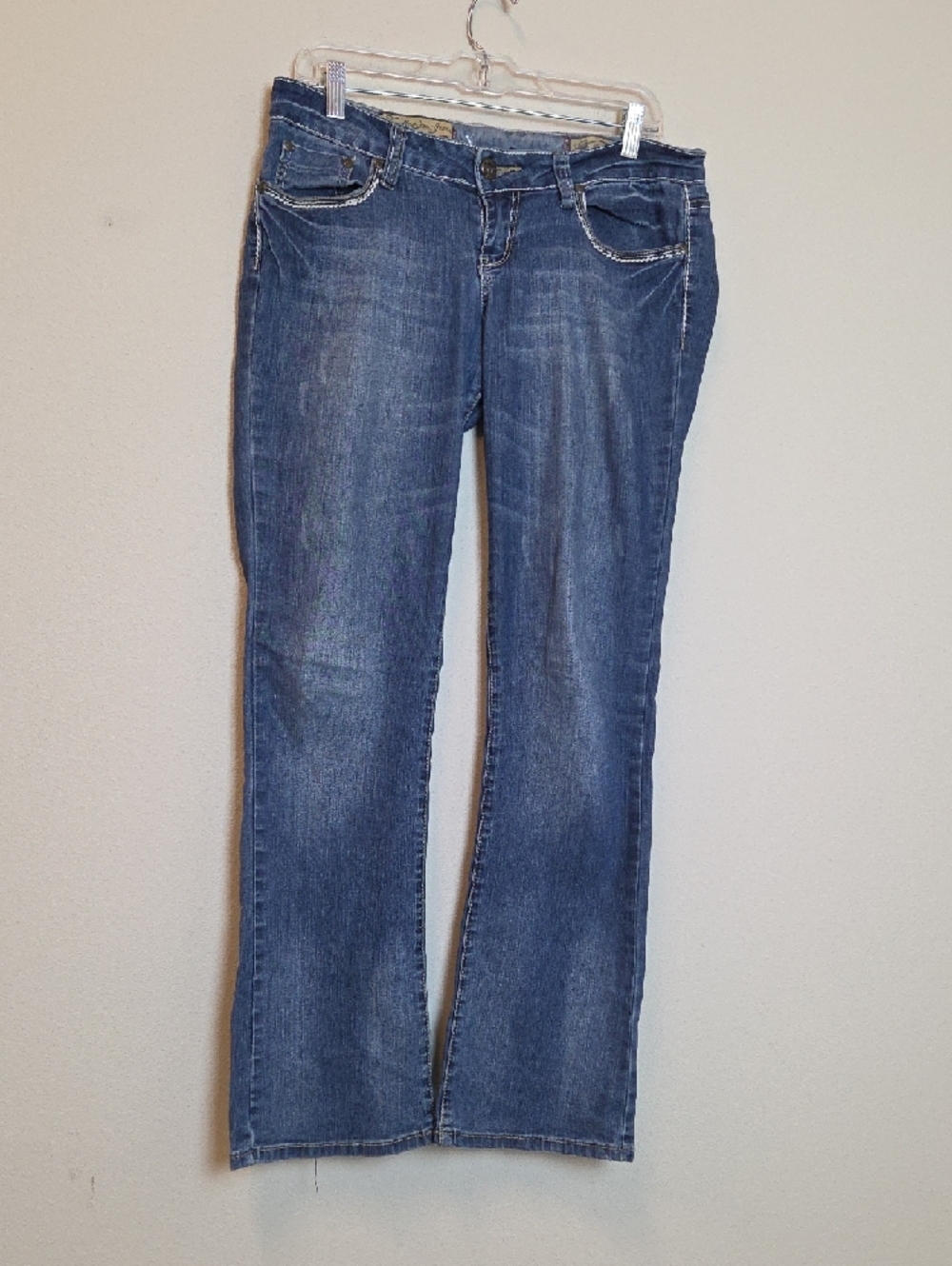 Vanilla Star Blue Distressed Women Denim Jeans Boot Cot Size 11